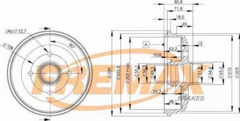 FREMAX BD-6630 - Тормозной барабан autospares.lv