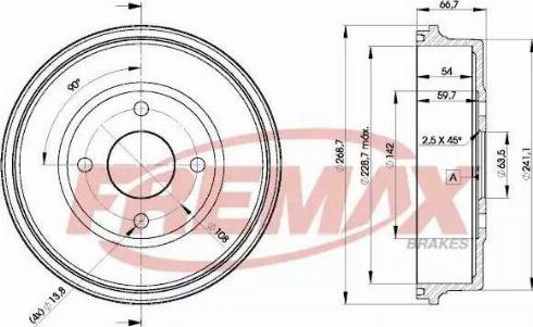 FREMAX BD-6631 - Тормозной барабан autospares.lv