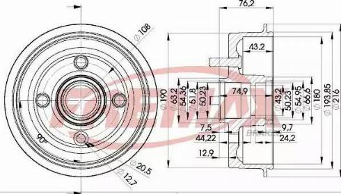 FREMAX BD-6629 - Тормозной барабан autospares.lv