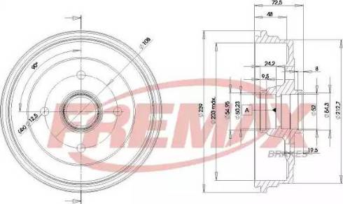 FREMAX BD-6627 - Тормозной барабан autospares.lv