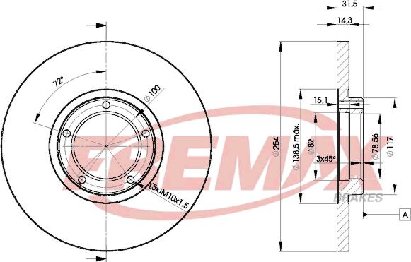 FREMAX BD-6055 - Тормозной диск autospares.lv