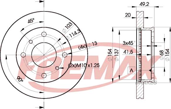 FREMAX BD-6001 - Тормозной диск autospares.lv