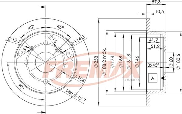 FREMAX BD-6028 - Тормозной диск autospares.lv