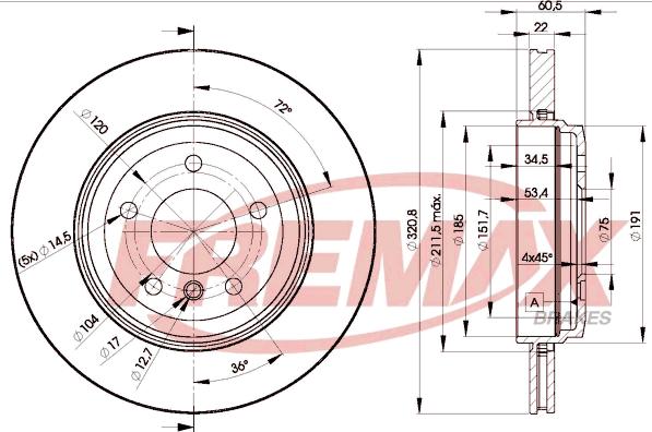 FREMAX BD-6073 - Тормозной диск autospares.lv