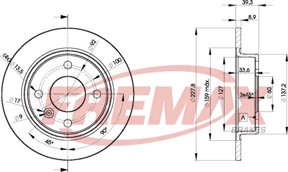 FREMAX BD-6165 - Тормозной диск autospares.lv