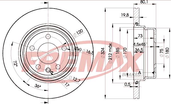 FREMAX BD-6849 - Тормозной диск autospares.lv