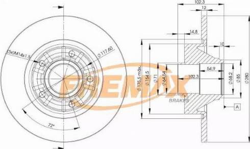 FREMAX BD-6846 - Тормозной диск autospares.lv