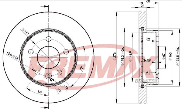 FREMAX BD-6380 - Тормозной диск autospares.lv