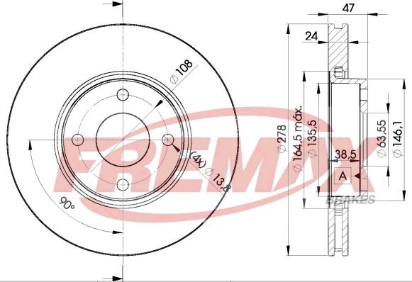 FREMAX BD-6785 - Тормозной диск autospares.lv