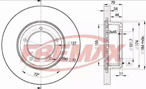 FREMAX BD-0902 - Тормозной диск autospares.lv