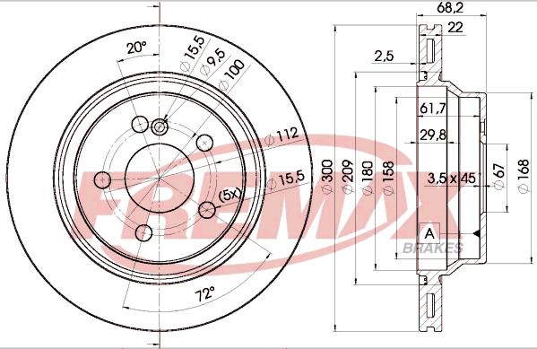 FREMAX BD-0910 - Тормозной диск autospares.lv