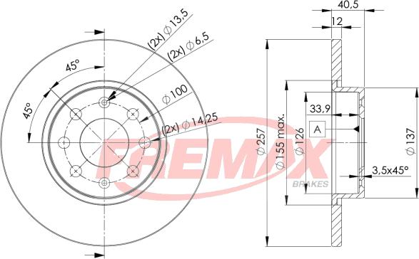 FREMAX BD-0918 - Тормозной диск autospares.lv