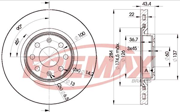 FREMAX BD-0922 - Тормозной диск autospares.lv