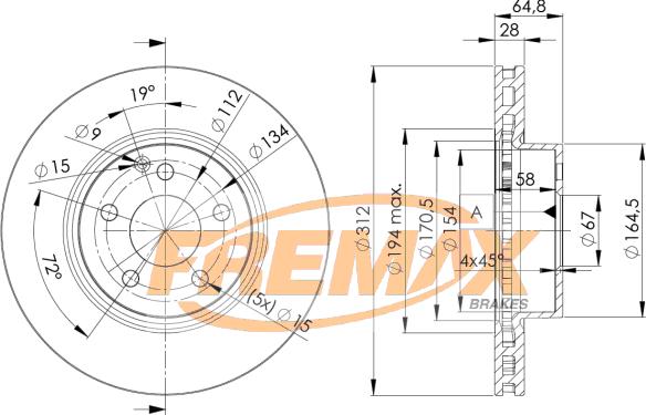 FREMAX BD-0414 - Тормозной диск autospares.lv