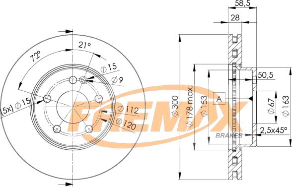 FREMAX BD-0415 - Тормозной диск autospares.lv