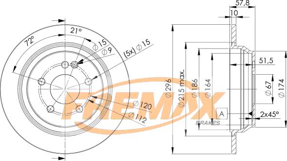 FREMAX BD-0416 - Тормозной диск autospares.lv