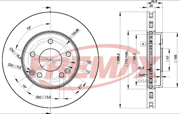 FREMAX BD-0410 - Тормозной диск autospares.lv