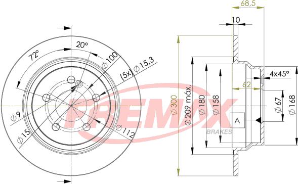 FREMAX BD-0413 - Тормозной диск autospares.lv