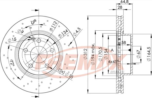 FREMAX BD-0417 - Тормозной диск autospares.lv