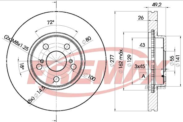 FREMAX BD-0504 - Тормозной диск autospares.lv