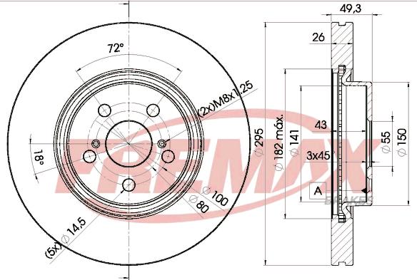 FREMAX BD-0505 - Тормозной диск autospares.lv