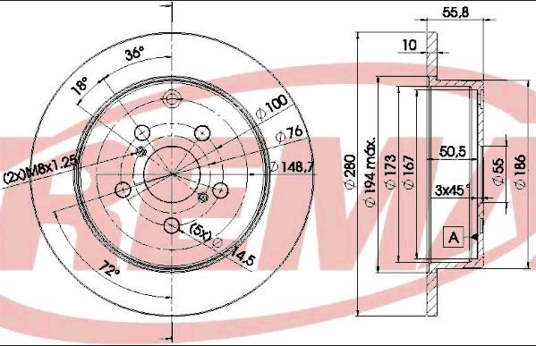 FREMAX BD-0503 - Тормозной диск autospares.lv