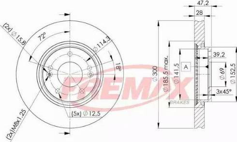 FREMAX BD-0580 - Тормозной диск autospares.lv