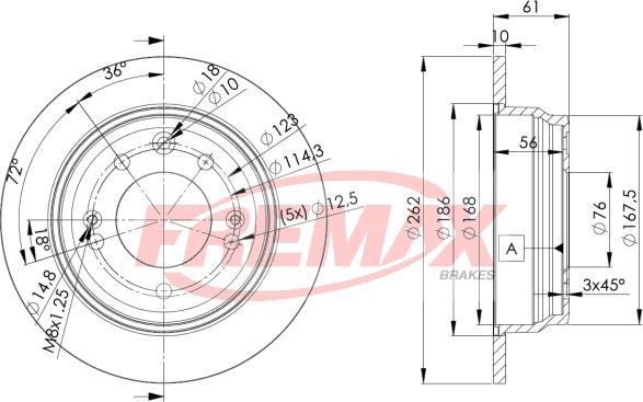 FREMAX BD-0581 - Тормозной диск autospares.lv