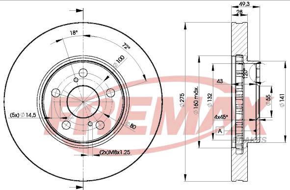 FREMAX BD-0600 - Тормозной диск autospares.lv