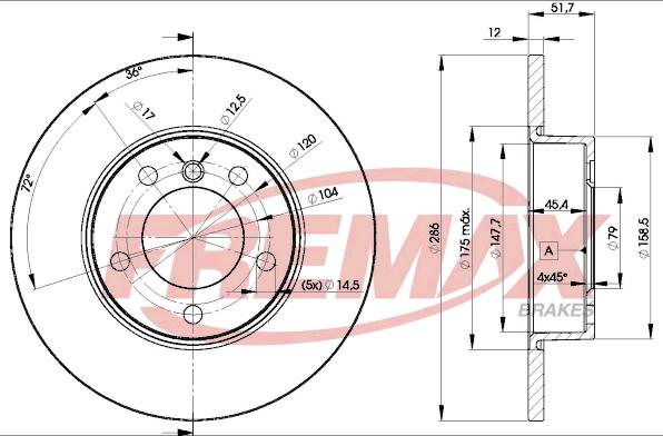 FREMAX BD-0673 - Тормозной диск autospares.lv