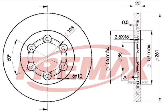 FREMAX BD-0005 - Тормозной диск autospares.lv