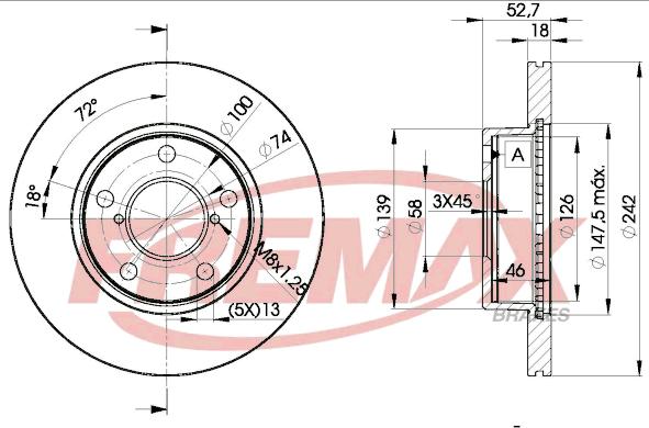 FREMAX BD-0032 - Тормозной диск autospares.lv