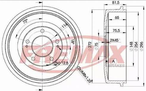 FREMAX BD-0101 - Тормозной барабан autospares.lv