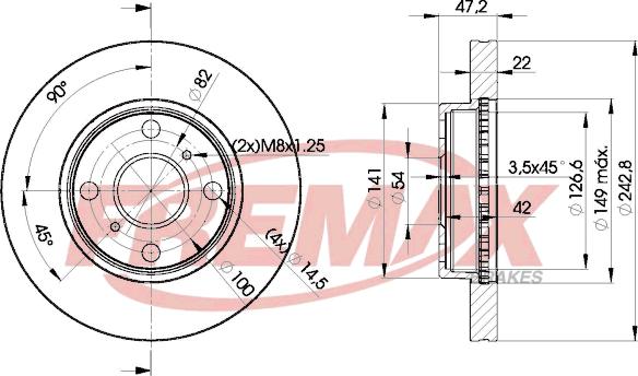 FREMAX BD-0110 - Тормозной диск autospares.lv