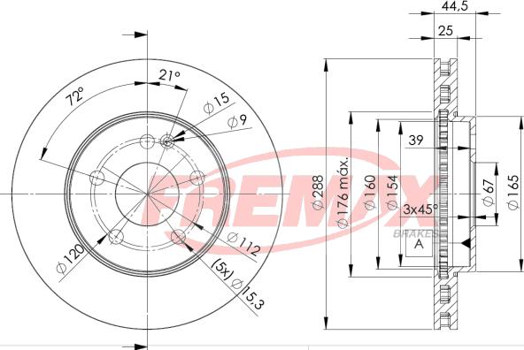 FREMAX BD-0117 - Тормозной диск autospares.lv