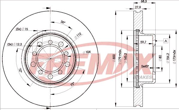 FREMAX BD-0805 - Тормозной диск autospares.lv