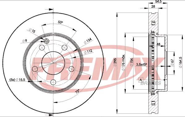 FREMAX BD-0812 - Тормозной диск autospares.lv