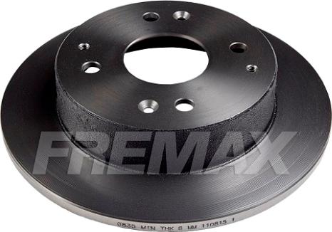 FREMAX BD-0835 - Тормозной диск autospares.lv