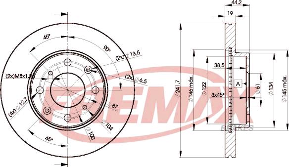 FREMAX BD-0838 - Тормозной диск autospares.lv