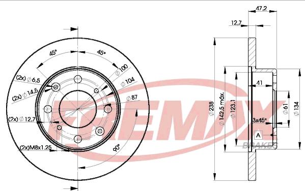 FREMAX BD-0829 - Тормозной диск autospares.lv