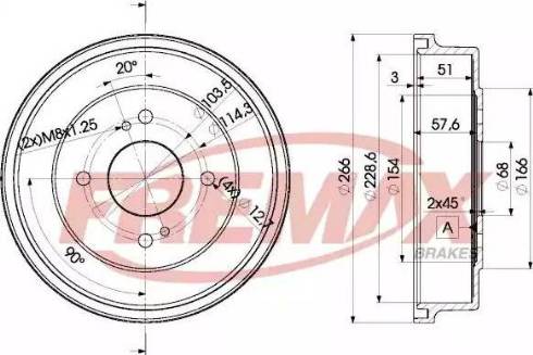 FREMAX BD-0349 - Тормозной барабан autospares.lv