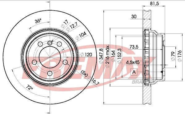 FREMAX BD-0267 - Тормозной диск autospares.lv