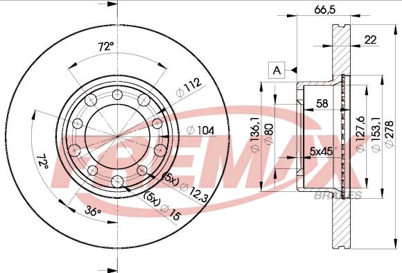 FREMAX BD-0205 - Тормозной диск autospares.lv