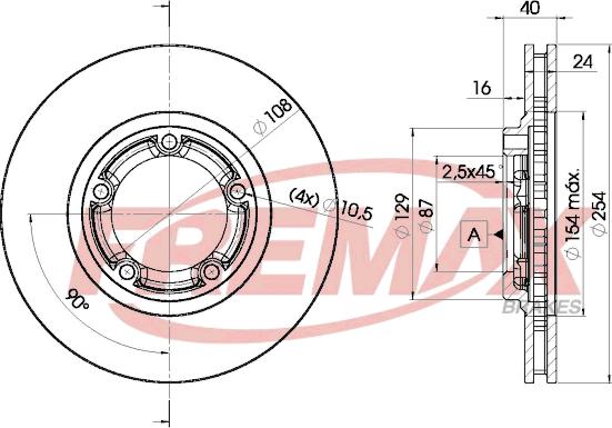 FREMAX BD-0200 - Тормозной диск autospares.lv