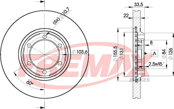 FREMAX BD-0201 - Тормозной диск autospares.lv