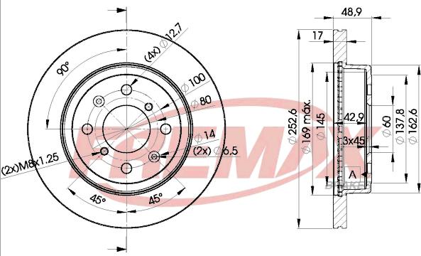 FREMAX BD-0715 - Тормозной диск autospares.lv