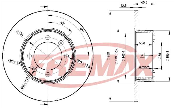 FREMAX BD-1981 - Тормозной диск autospares.lv