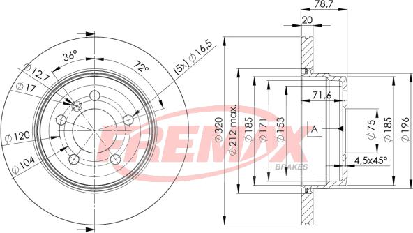 FREMAX BD-1970 - Тормозной диск autospares.lv