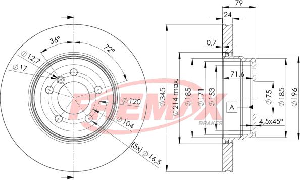 FREMAX BD-1971 - Тормозной диск autospares.lv