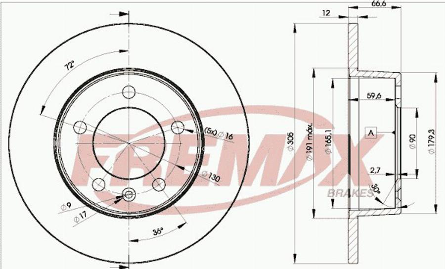 FREMAX BD-1410e - Тормозной диск autospares.lv